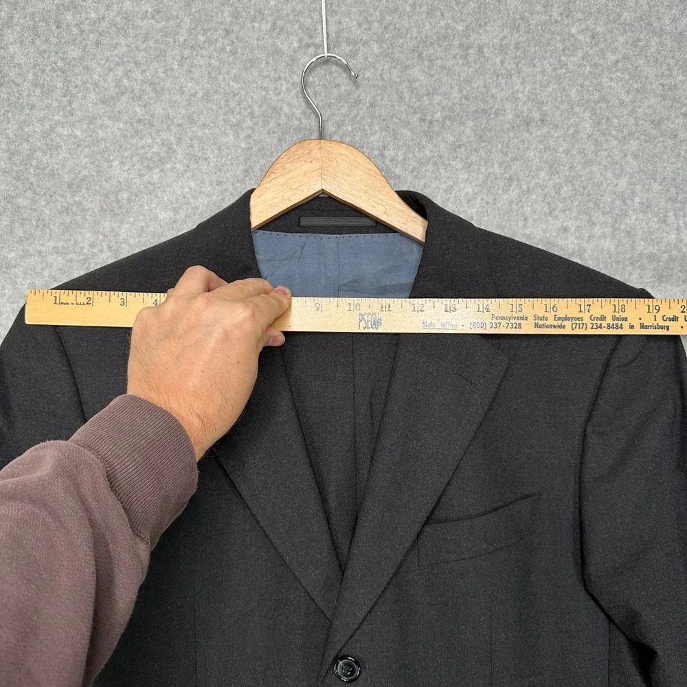 Hugo Boss Flynn Vegas Mens Wool Blend Suit Jacket Size 50 Pants Charcoal Formal